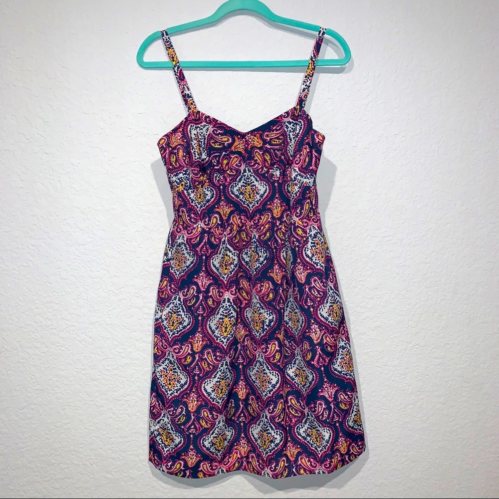 J. Crew medallion paisley tank dress size 4